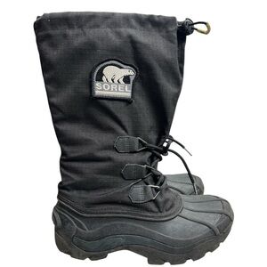 Sorel Glacier black insulated tall winter snow boots 7 250cm